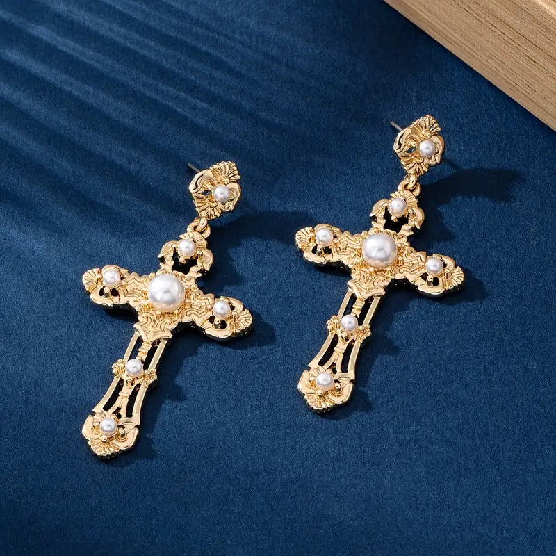 Cross Earrings Post